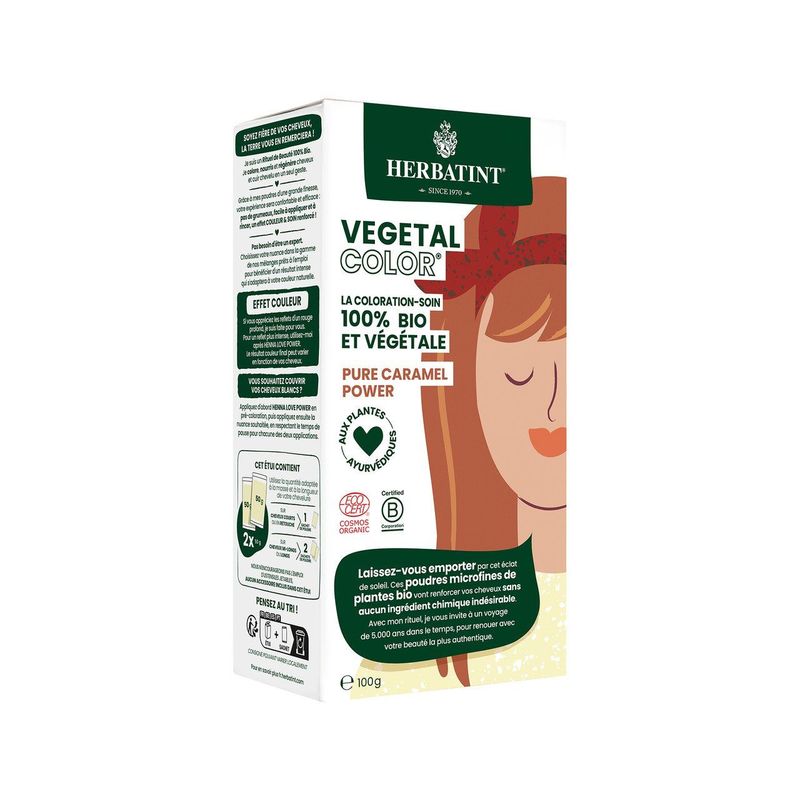 Vegetal Color - Pure Caramel Power, Haarfärbemittel, Ecocert COSMOS ORGANIC