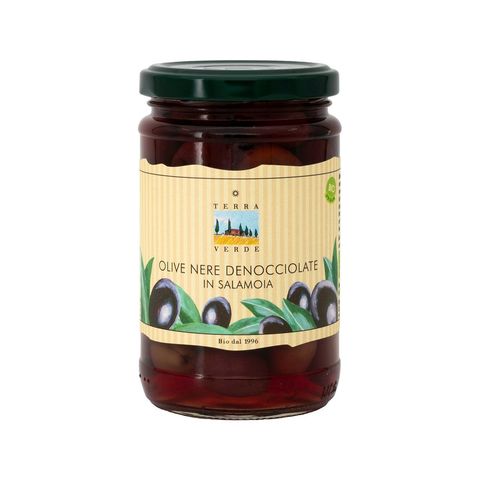 Olive nere denocciolate in Salamoia, EU Bio
