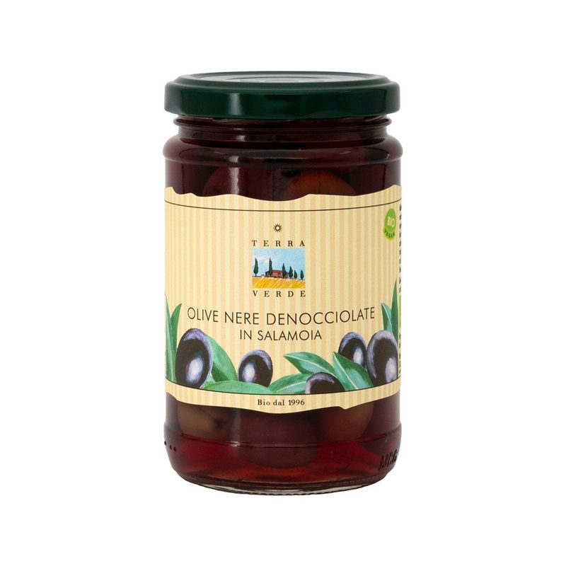 Olive nere denocciolate in Salamoia, EU Bio