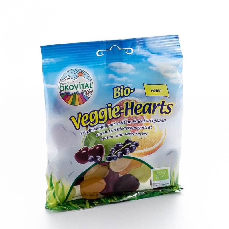 Veggie-Hearts Fruchtgummi vegan, EU Bio