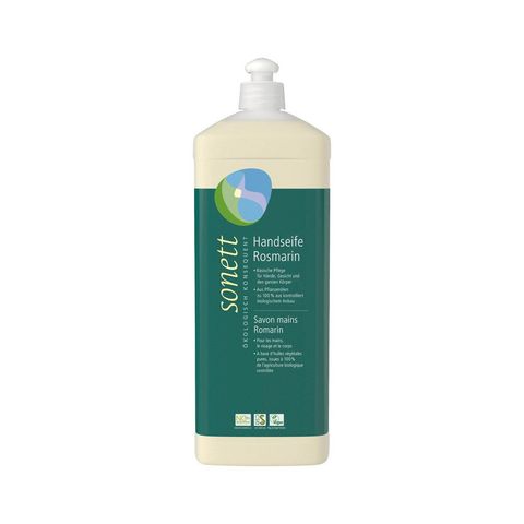 Handseife Rosmarin, Nachfüllflasche, Natural Cosmetic Standard - Organic