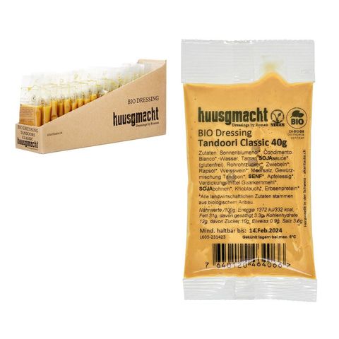 Tandoori Classic Salatsauce Portion, Schweizer Bio-Verordnung