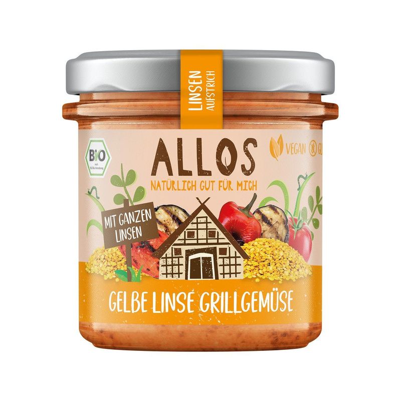 Linsen-Aufstrich Gelbe Linse Grillgemüse, EU Bio