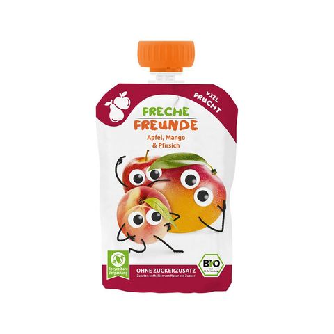Quetschmus Apfel, Mango & Pfirsich, EU Bio