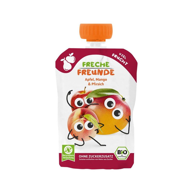 Quetschmus Apfel, Mango & Pfirsich, EU Bio