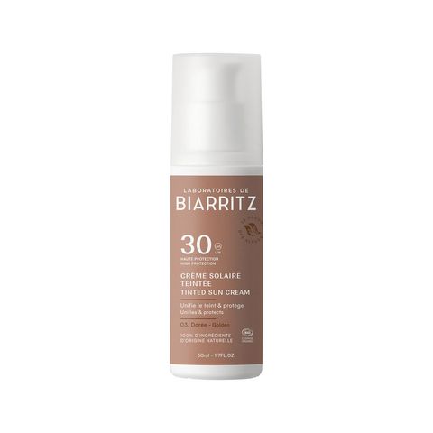 Sonnencreme Gesicht getönt LSF 30 - Golden, Ecocert COSMOS ORGANIC