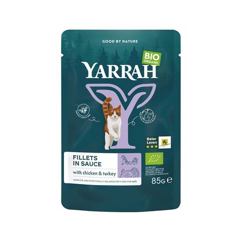 Katzenfutter Filets mit Truthahn in Sauce, EU Bio