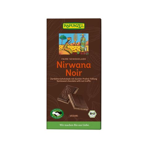 Schokolade Nirwana Noir, HiH, EU Bio / Fairer Handel (Claro; Hand in Hand; etc.)