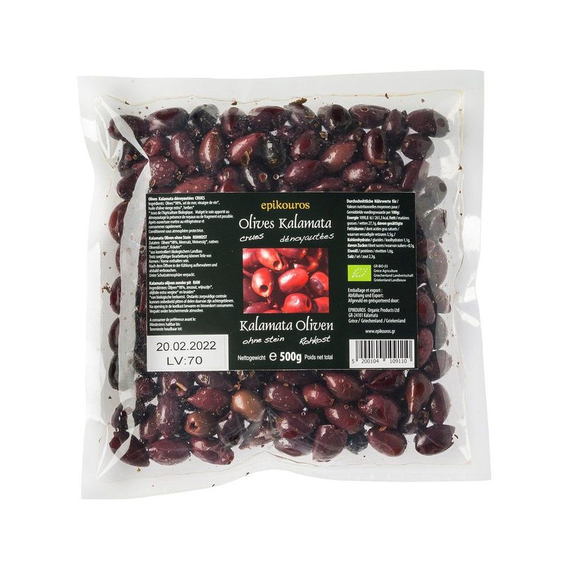 Kalamata-Oliven entsteint, EU Bio