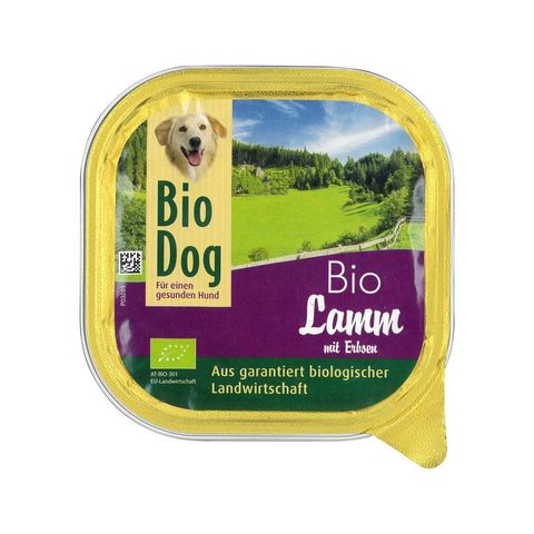 Hundefutter Lamm mit Erbsen, EU Bio