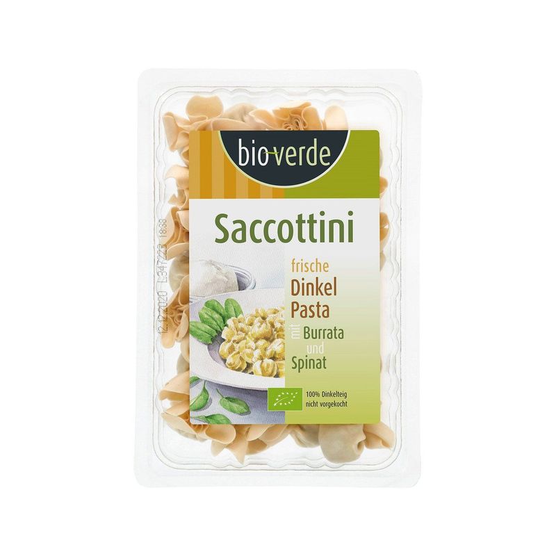 Dinkel Saccotini mit Burrata und Spinat, EU Bio