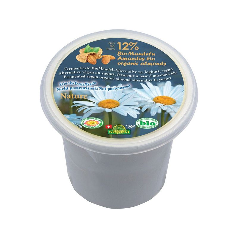 Fermentierte Mandel Nature Alternative zu Joghurt, Schweizer Bio-Verordnung