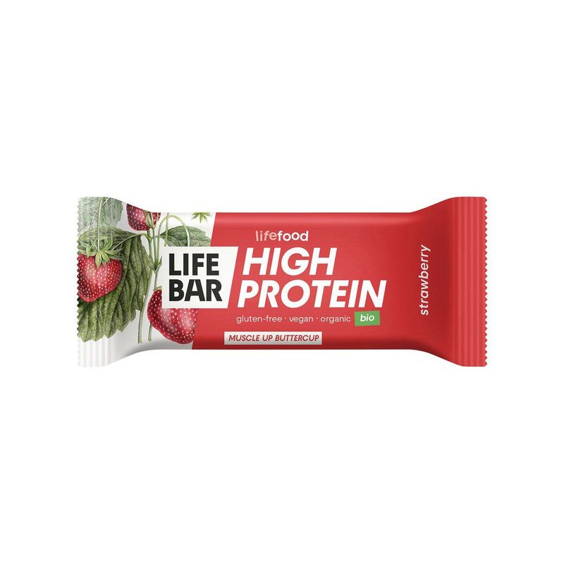 Lifebar Riegel Protein Erdbeere, EU Bio