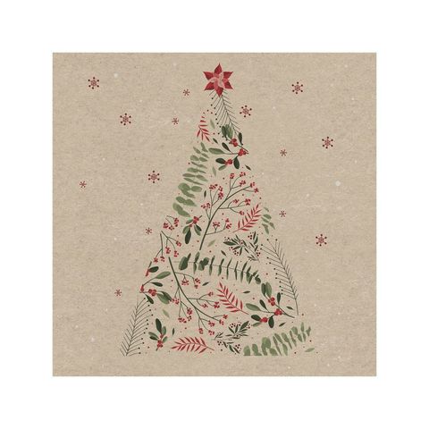 Papierserviette Christmas Tree, 33 x 33 cm, 2-lagig, 100% FSC Holz oder Fasern