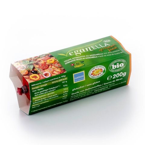 Veganella geräuchert Alternative zu Mozzarella, Schweizer Bio-Verordnung