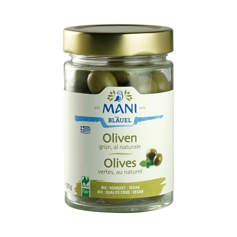 Oliven grün al naturale Rohkost, EU Bio