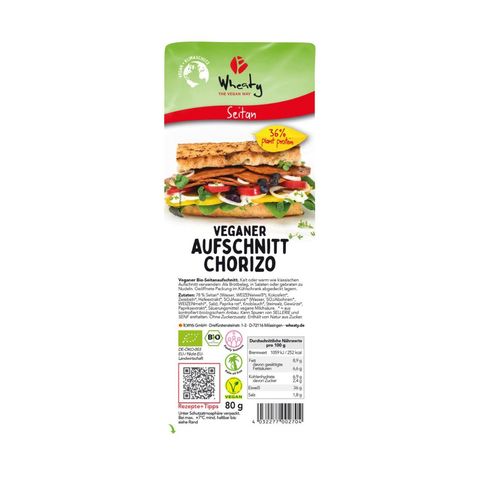 Seitan Aufschnitt Chorizo, EU Bio