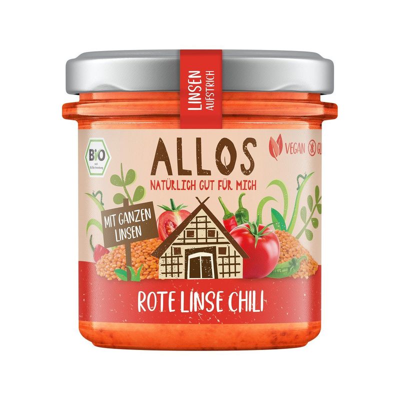 Linsen-Aufstrich Rote Linsen Chili, EU Bio