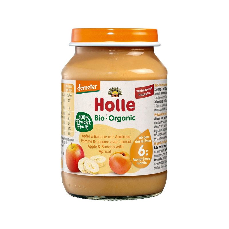 Apfel und Banane mit Aprikose Kindernahrung, Demeter