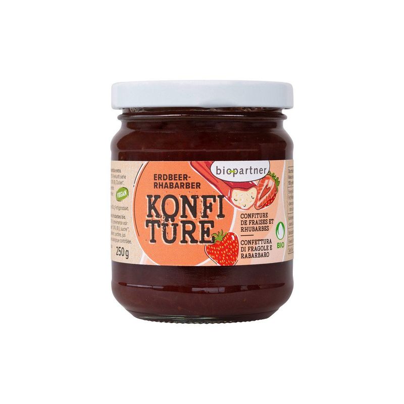 Erdbeer-Rhabarber-Konfitüre, Bio Knospe