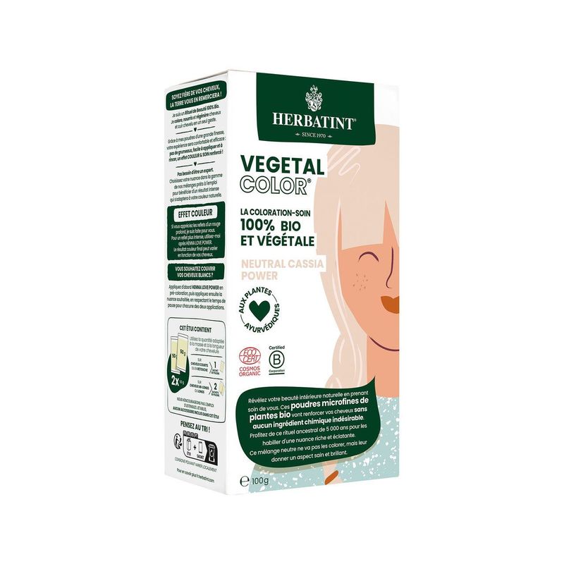 Vegetal Color - Neutral Cassia Power, Haarfärbemittel, Ecocert COSMOS ORGANIC