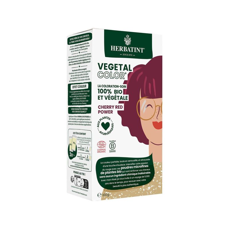 Vegetal Color - Cherry Red Power, Haarfärbemittel, Ecocert COSMOS ORGANIC