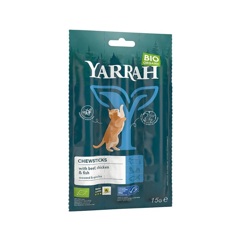 Katzenfutter Kausticks mit Fisch, EU Bio