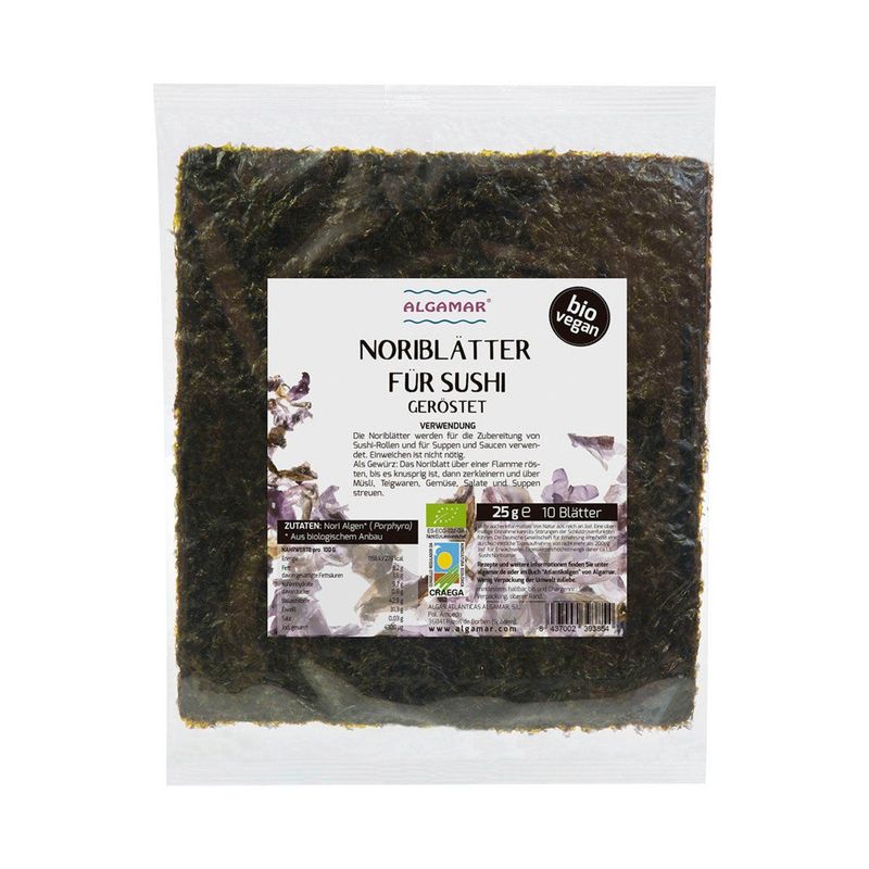 Nori-Blätter für Sushi, EU Bio