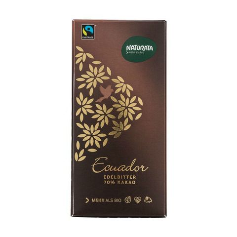 Schokolade Edelbitter Ecuador 70%, Schweizer Bio-Verordnung / FLO-Fairtrade
