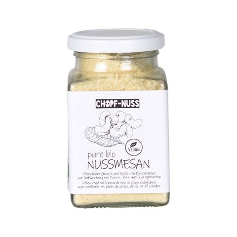 Nussmesan Alternative zu Reibkäse, Schweizer Bio-Verordnung