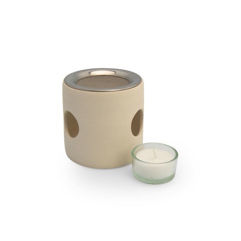 Zylinder Räucherstövchen beige, mit Sieb, ohne Zertifizierung