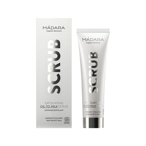exfoliating oil-to-milk SCRUB, ECOCERT COSMOS NATURAL