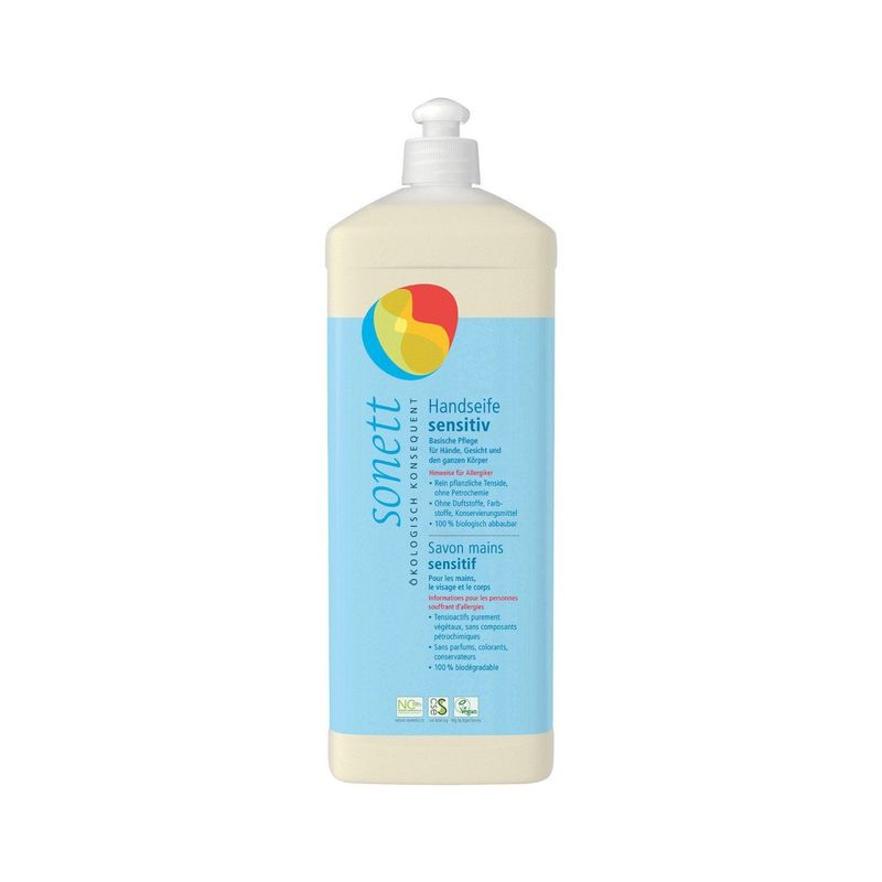 Handseife sensitiv, Nachfüllflasche, Natural Cosmetic Standard - Organic